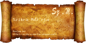 Szikra Márta névjegykártya